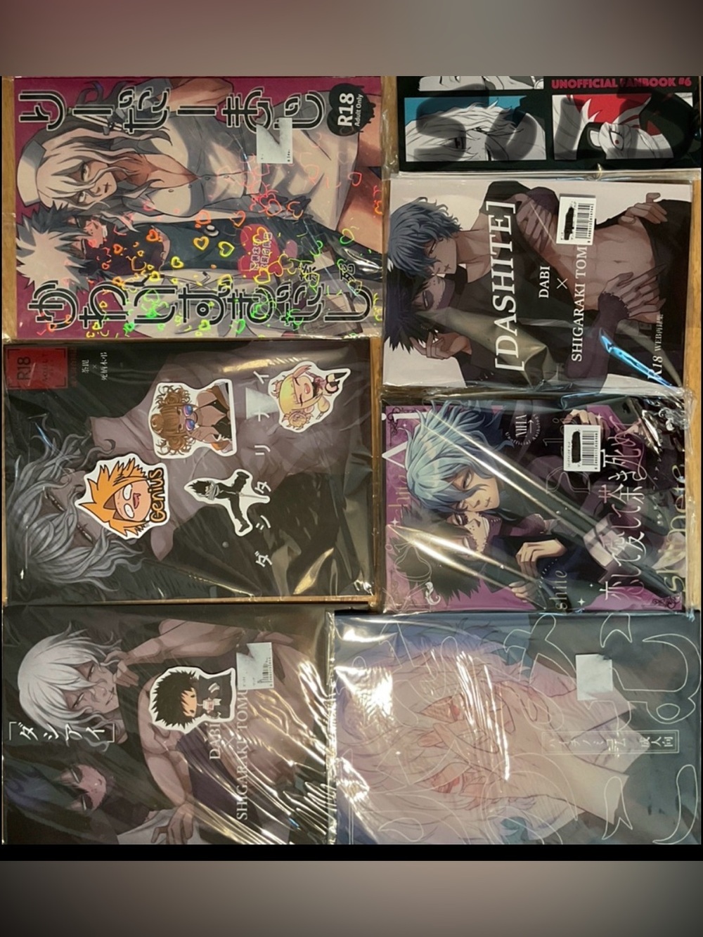 DabiShiga The Ultimate Dabi x Shigaraki Yaoi Doujinshi Lot of 6 books